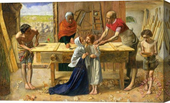 John Everett Millais Christ in The House of His Parents (`the Carpenter's Shop') Stretched Canvas Print / Canvas Art
